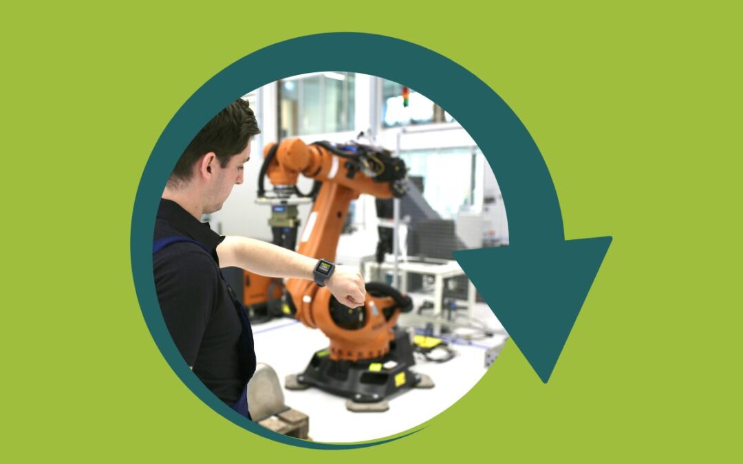 How is the industrial world of work changing with the implementation of smart wearables?